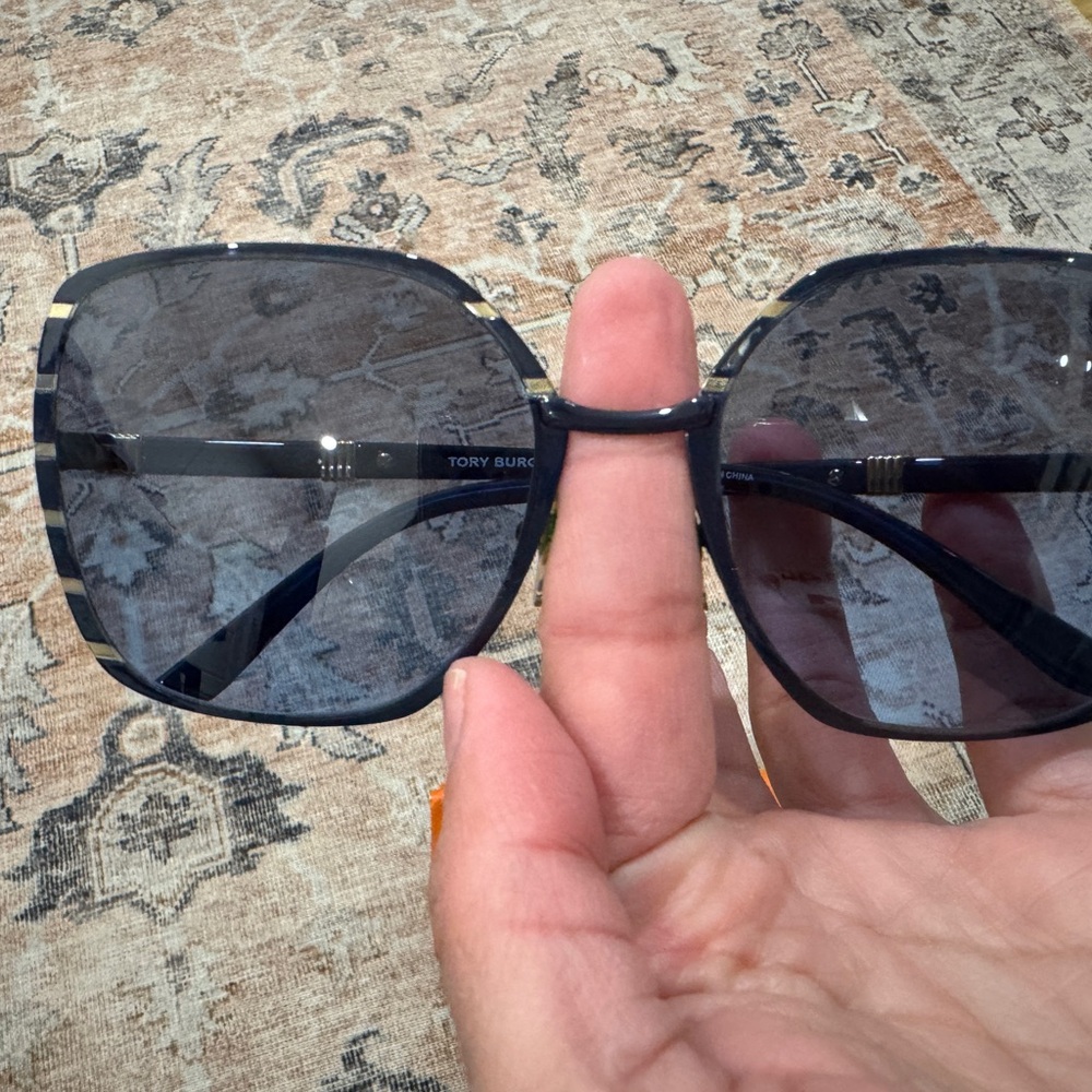 Tory Burch Blue and Gold Sunglasses